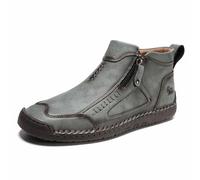 Generisch Fußwohl Orthopädische Premium-Stiefel Herren wasserdichte Leder Stiefeletten OrthopäDische Schuhe Slip Walking Boots für Wandern Camping Wanderhalbschuhe Sneakers