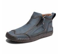 Generisch Fußwohl Orthopädische Premium-Stiefel Herren wasserdichte Leder Stiefeletten OrthopäDische Schuhe Slip Walking Boots für Wandern Camping Wanderhalbschuhe Sneakers