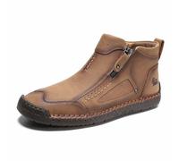 Generisch Fußwohl Orthopädische Premium-Stiefel Herren wasserdichte Leder Stiefeletten OrthopäDische Schuhe Slip Walking Boots für Wandern Camping Wanderhalbschuhe Sneakers