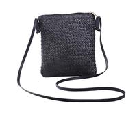 Generisch Geflochtene Tasche, Korbtaschen Damen Boho Sommer Geflochten Schultertasche Umhängetasche Mit Reißverschluss Geflochten Strandtasche Korbtasche Stroh Moderne Tasche Strand Häkeltasche