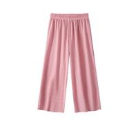 Generisch Gefütterte Hose Mädchen 152 Mädchen Dünne Einfarbig Elastische Lose Beiläufige Gerade Hosen Regenhose Gefüttert (Pink, 9-10 Years)