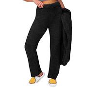 Generisch Gefütterte Jogginghose Damen Warm Thermo Winter Fleece Hose Baggy Plüsch Thermohose Bequem Stoffhose Freizeithose Elastische Taille Lang Sporthose Trainingshose Gerade Sweatpants