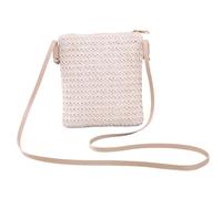 Generisch Gehäkelte Tasche, Strohtasche Damen Sommer Geflochten Boho Schultertasche Umhängetasche Mit Reißverschluss Geflochten Strandtasche Korbtasche Stroh Moderne Häkeltasche Strand Tasche
