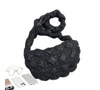 Generisch Gesteppte Puffer-Einkaufstasche, gesteppte Umhängetasche - Weiche Cloud Crescent Plissee-Umhängetasche - Modische Geldbörse für Handy, Brille, Schlüssel, Damen-Schultertasche