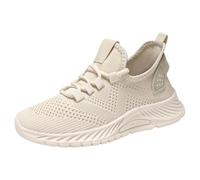 Generisch Gesundheitsschuhe Damen Sneaker Schuhe Leicht Orthopädische Schuhe Elegant rutschfeste Walkingschuhe Leichte Breite Füße Laufschuhe Memory Damenschuhe Atmungsaktiv orthofeet Damen Beige 37