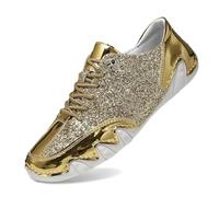 Generisch Glitzer Schuhe Herren Glänzend Sneaker Party Turnschuhe Festliche Silvester Stiefeletten Elegant Karneval Laufschuhe Pailletten Rave Brautschuhe Flach Herrenschuhe 2025