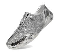 Generisch Glitzer Schuhe Herren Glänzend Sneaker Party Turnschuhe Festliche Silvester Stiefeletten Elegant Karneval Laufschuhe Pailletten Rave Brautschuhe Flach Herrenschuhe