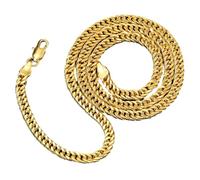 Generisch Gold Plated Chain, Fashion Necklace Link, Lightweight Jewelry, Tarnish Resistant Chain, for Party Festival Dating Wedding Streetwear Special Occasion Men Women Accessories Styling 45cm