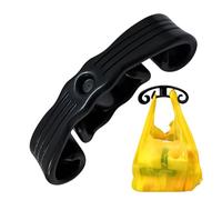 Generisch Grocery Bag Handle - Ergonomic Carrier | 13.3x5x3cm ABS Comfort Grip Hook with Compact Size Function, Lightweight Bag Holder with White and Black Options, Accessory for Daily Errands