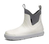 Generisch Gummistiefel Herren Halbhoch Ankle Kurzschaft Regenstiefel Rutschsicher Stylisch Camping Rutschiger Sohle Boden Regenschuhe Kurze Gartenschuhe Gummistiefeletten Gärtnern Geeignet