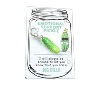 Generisch Gurkenschlüsselkettenbeutel Charme - positiver Harzgurken -Schlüsselring -Tasche, positiver Stütze der Schlüsselbund Pendellie Pickle Keychain Ornament für, Mädchen, Kind, Erwachsene