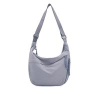 Generisch Halbmond Umhängetasche Damen,Mehrere Taschen Crossbody Bag,Schultertasche mit verstellbarer Schultergurt,Crossbody Bag mit Reißverschluss Volltonfarbe,große Kapazität für Reisen Arbeit Uni