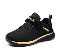 Generisch Hallenschuhe Kinder Jungen Mädchen Turnschuhe Sneaker & Sportschuhe Weisse Sohle 35 Ganzjahres Leicht Mesh Straßenlaufschuhe Atmungsaktiv Laufschuhe rutschfest Klettverschluss Sport Schuhe