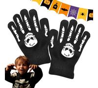 Generisch Halloween-Skelett-Handschuhe,Skelett-Fahrradhandschuhe - Halloween Vollfinger-Skeletthandschuhe zum Radfahren | Warme Halloween-Skull-Fäustlinge zum, Trainieren, Wandern, Outdoor