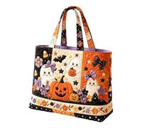 Generisch Halloween Tote Bag - 3d Patteŕn Handbag | Women's Holiday Tote | Tote Bag Women Spacious Reusable Carry Design Lightweight Comfortable Handles Everyday Construction Perfect