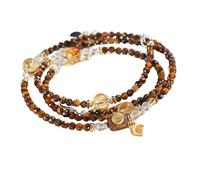 Generisch Halskette Mit Natursteinperlen, Wickelarmband, Zierliche 3 Mm Facettierte Perlen, Adlerholz, Tigerauge-Stein, Halskette Für Damen Und Herren, Vintage-Schmuckaccessoires, Tigerauge