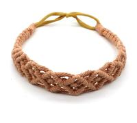 Generisch Hand-Woven Stretch Cotton Cord Headbands, Athleisure Hair Accessories, Yoga Headbands, Bohemian Style, Set of 2 (Brick red, 4)