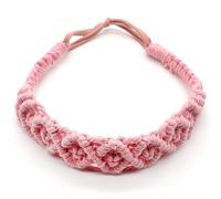 Generisch Hand-Woven Stretch Cotton Cord Headbands, Athleisure Hair Accessories, Yoga Headbands, Bohemian Style, Set of 2 (Pink, 4)