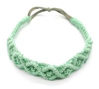 Generisch Hand-Woven Stretch Cotton Cord Headbands, Athleisure Hair Accessories, Yoga Headbands, Bohemian Style, Set of 2 (Green, 4)