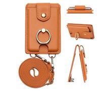 Generisch Handy-Geldbörse zum Aufkleben, Handy-Kartenhalter zum Aufkleben - Handyhüllen,Multifunktionaler, wasserabweisender Handy-Kartenhalter mit 2 Kartenfächern, Ständer und abnehmbarem Umhänge