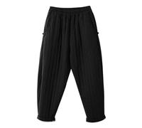 Generisch Haremshose Damen Winter Große Größen Jogginghose mit Gefüttert Dünne Pluderhose Winterhose Einfarbig Warme Freizeithose Elastisch High Waist Lockere Hosen Lounge Haushose Thermohose