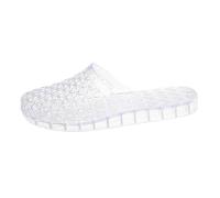 Generisch Hausschuhe Damen Sommer Weich,Transparente Pantoffeln Damen Sommer Offen,Atmungsaktive Zuhause,Outdoor Strand Hohe Schuhe,Flache rutschfest Badeschuhe,Hohl Leichte Strandpantoffeln