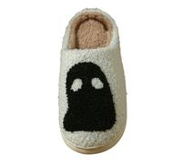 Generisch Hausschuhe Damen Winter Wärme Pantoffeln Bequeme Plüsch Hüttenschuhe Herren Weiches Flauschiges Winterschuhe Rutschfest Sohle Geschlossene Hausschuh Unisex Slip-On Drinnen und Draußen