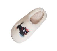 Generisch Hausschuhe Damen Winter Wärme Pantoffeln Bequeme Plüsch Hüttenschuhe Herren Weiches Flauschiges Winterschuhe EVA-Rutschfeste Dicke Sohle Schlappen Unisex Slip-On Drinnen und Draußen