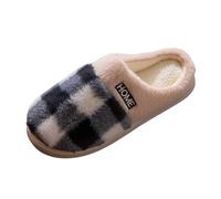 Generisch Hausschuhe Herren Plüsch Damen Kuschelschuhe Fluffy Slippers Kuh Warme Schlappen Halloween Fell Geschlossen Lustig Süße Süß Flauschig Hunde Flauschige Tier Kuschel