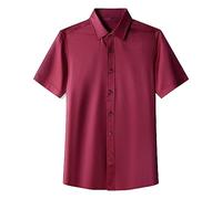 Generisch Hemd Herren weiß Hemden für Jungen Hemd weiß Hemd Weiss Hemd Herren Kurzarm 4XL Weisse Hemden Herren Hemd Regular fit arbeitshemden Herren Freizeithemden für Herren Kurzarm