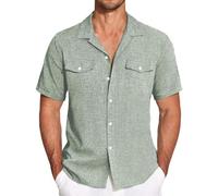 Generisch Hemd weiß Kurzarmhemd Herren 4XL Hemden Kurzarm bügelfrei Camel Hemden Kurzarm Kurzarm Schwarze Hemden Herren Hemden Herren Kurzarm herrenhemd Hemd Herren Sommer