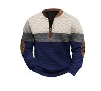 Generisch Herren 1/4 Zip Fleece Pullover Langarm Funktionsshirt Warm Wanderpullover Sportshirt Fleecejacke Sweatshirt Jacke Herren Schwarzer Pullover Herren Strick Herren Pullover