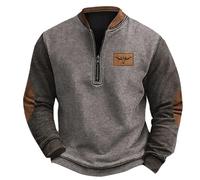 Generisch Herren 2 Tone Raglan Crewneck, Männer Pullover, erhältlich in vielen Herrenpullover Herren Sweatjacke Ohne Kapuze Baumwolle Baumwollpullover Herren
