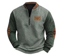 Generisch Herren 2 Tone Raglan Crewneck, Männer Pullover, erhältlich in vielen Herrenpullover Herren Sweatjacke Ohne Kapuze Baumwolle Baumwollpullover Herren