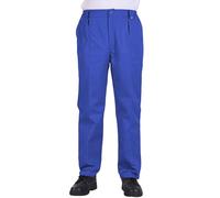 Generisch Herren Anzughose Normale Passform Knitterfrei Bequem Dehnbar Arbeitshose Bundfalten Vorne Gerades Bein Businesshose Blau 3XL