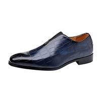 Generisch Herren Anzugschuhe Schuhe Im Klassischen Stil Für Zum Hineinschlüpfen Aus Pu Mit Niedriger Gummisohle Blockabsatz Schuhe Silber Businessschuhe