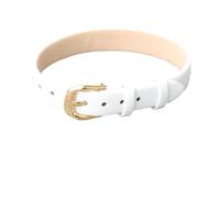 Generisch Herren Armband Leder, Damenarmband Aus Echtem Leder, Verstellbar, Handgefertigt, Mit Schnalle, Punk, Stapelbare Steigbügelriemen, Charmanter Schmuck Für Frauen, Teenager, Mädchen, Weiß