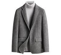 Generisch Herren Blazer Im Fischgrätmuster, Woll Sportjacke Mit 2 Knöpfen, Modernes Business Sakko Mit Tasche, Eleganter Freizeit Anzug, Schmal Geschnittener Winter Smoking Fürs Büro, Größe Xs