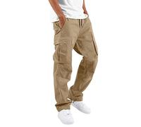 Generisch Herren Cargohose aus Baumwolle mit Regular Fit Hose Outdoorhose Freizeithose Trekkinghose Cargohose Herren Jeans Herren Hose Cargohose Elegante Stoffhose Herren