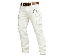 Generisch Herren Cargohose Stretch, Herren Arbeitshose Ripstop Cargo-Hose Baggy Arbeitshosen Taschen Baumwolle Taktische Regular Fit Outdoorhose Elastische Taille Sporthose Männer