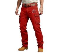 Generisch Herren Cargohose Stretch, Herren Arbeitshose Ripstop Cargo-Hose Baggy Arbeitshosen Taschen Baumwolle Taktische Regular Fit Outdoorhose Elastische Taille Sporthose Männer