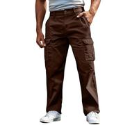 Generisch Herren Cargohose Stretch, Herren Arbeitshose Taktische Cargo-Hose Leichte Arbeitshosen Taschen Männer Ripstop Relaxed Fit Freizeithose Kordelzug Pants Elastische Taille