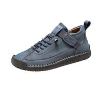 Generisch Herren Damen Lederschuhe,Wanderschuhe Herren Wasserdicht Leicht,Casual Formal Driving Freizeitschuhe,Dicke Sohle rutschfeste Walkingschuhe,Große Größe Schnürschuhe Leder,Sportschuhe