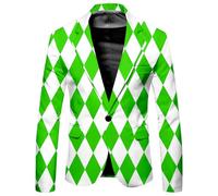 Generisch Herren Freizeit Sakko Oktoberfest Freizet Leichte Trachten Blazer Jackett Hochzeit Anzugjacke Folk Festival Casual Jacke Wiesn Party Bayerische Bierfest Männer 1 Knöpfe, Light Grün, M