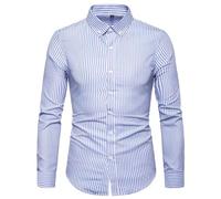 Generisch Herren Freizeithemd Lässige Button-Down Hemden für Herren Langarm Hemd Baumwolle Shirts Tops Herrenhemden Herren Hemd Weiss Slim Fit Langarm Oberhemd Herren Langarm Eterna