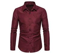 Generisch Herren-Hemd - Slim-Fit Herren-Hemden - Langarm-Hemden Männer Freizeit-Hemd Business Funktionsshirt Herren Hemd Herren Langarm Karo Sommer Herrenhemden Langarm Weiß Manschette