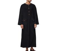 Generisch Herren Kaftan Lang Langarm Muslimische Kleidung Thobe Ethnische Maxikleid Ramadan Roben Taiji-Kleidung Nachthemd Lang Thobe Tunika Nachthemd Ramadan Roben Abaya-Kaftan für Männer
