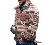 Generisch Herren Kunstfell Doppelseitige Wolle Jacke mit Taschen Warm Plüsch Mantel Sweatshirt Pullover Kapuzenpullover Plüschjacke Herren Kunstfell Doppelseitige Wolle Jacke