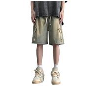 Generisch Herren Kurze Hosen Sommer, Laufhose Herren Kurz, Herrenshorts Mit Taschen Sporthose Kurz Sweatshorts Elastische Taille Leicht Atmungsaktiv Kurze Hosen Einfarbig Täglich Casual Shorts Männer