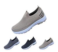 Generisch Herren Laufschuhe Sommer Breite Füße, Weiche Fussbett, Leichte, Atmungsaktive, Walkingschuhe, Slip On, Halbschuhe, Breite Füße, Memory Foam, Sneaker Für Alltag Und Sport